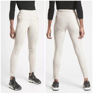 Athleta Women's Beige/Gray Peak Hybrid Fleece Tight